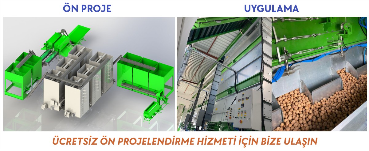 Ceviz işleme tesisi ücretsiz projelendirme hizmeti
