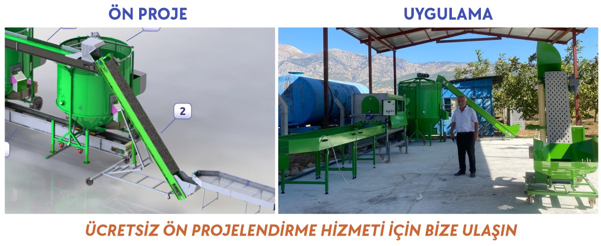 Ceviz işleme tesisi ücretsiz projelendirme hizmeti
